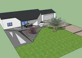 Etude paysagère d'un jardin de maison individuelle